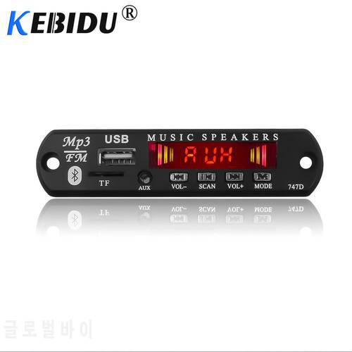 Kebidu 5V 12V Bluetooth MP3 WMA Decoder Board Wireless Audio Module USB TF Radio For Car Accessories Color Screen Audio Player
