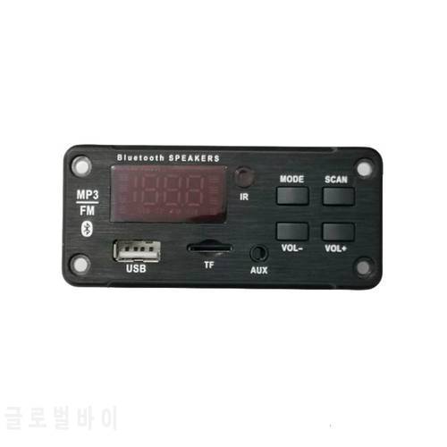 Bluetooth5.0 Wireless 12V Decoder Board Car Bluetooth MP3 WMA USB/SD/FM/AUX Plate Audio Module Color Screen Car MP3 Speaker