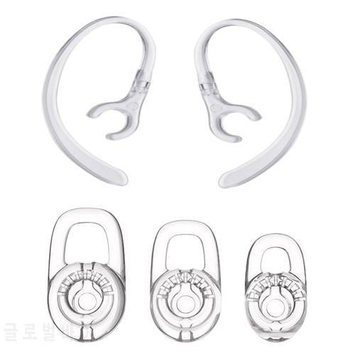 360 Degree Rotate Silicone Anti-Slip Ear-hook and S M L Soft Ear Glue Earbuds Tips Replacement Earbud Covers For Plantronics