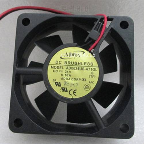 Original for AD0624US-A71GL DC 24V 0.16A 60x60x25mm 2-Wire Server Cooler Fan