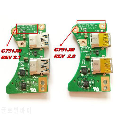 Original For ASUS G751JM USB board REV 2.1 G751JM USB Board REV 2.0 Tested good Free Shipping