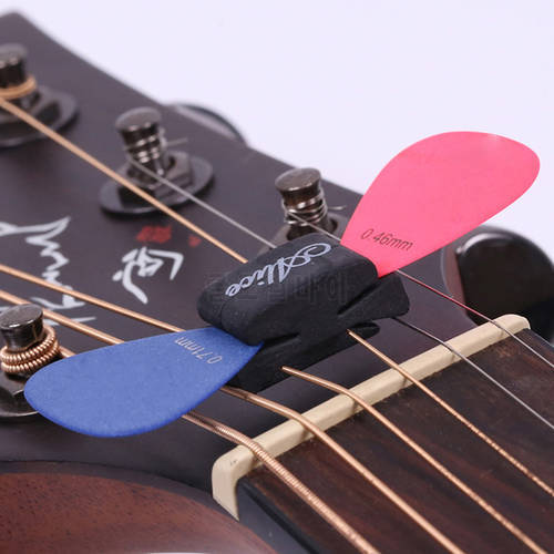 HOT 1Pc Rubber Guitar Pick Holder Fix On Headstock For Guitar Bass Ukulele Cute Guitar Accessories
