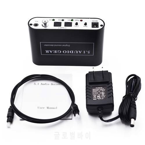 2019 Digital Audio Decoder 5.1 Audio Gear DTS/AC3/6CH Digital Audio Converter LPCM To 5.1 Analog Output 2.1 DVD PC for PS2 PS3