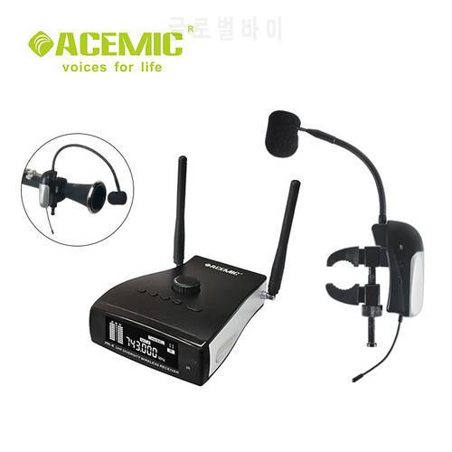 ACEMI high quality Flute Clarinet wireless microphone system PR-8/FT-1 diversity 80 meters operating distance