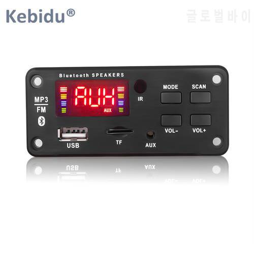 Bluetooth 5.0 Receiver Car Kit MP3 Player Decoder Board Color Screen FM Radio TF USB 3.5 Mm AUX Audio For Iphone XS