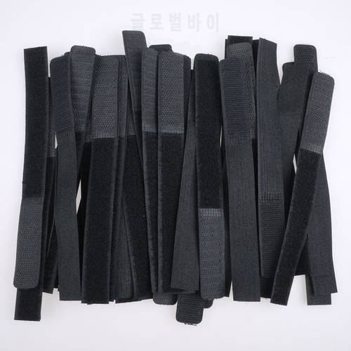 20Pcs Black Reusable Magic Tapes Cables Ties Messy Wires Bundled Organize Straps For Guitar Accessories