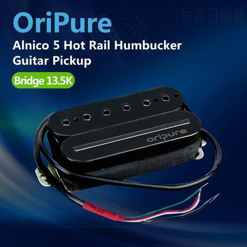 OriPure Alnico 5 Rail Humbucker Pickup Bridge Electric Guitar Pickup Hot Rail Blade & Single Coil Guitar Parts -Powerful Sound