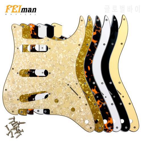 Feiman Guitar Parts Pickguard for ST SSS Guitar With Three Reverse-Mounted American Vintage ‘65 Single-Coil Strat Pickups
