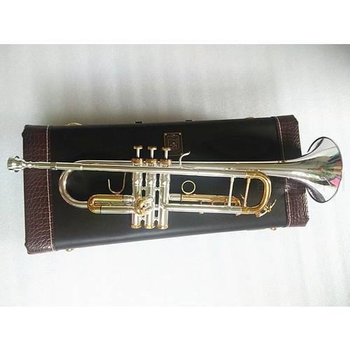Quality Trumpet Original Silver plated GOLD KEY LT180S-72 Flat Bb Professional Trumpet bell Top musical instruments Brass