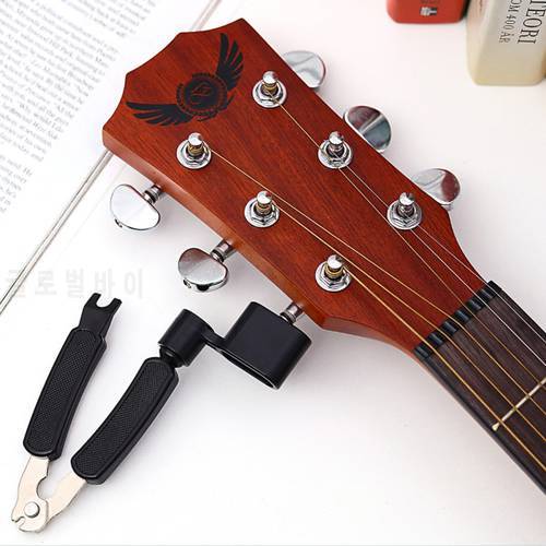 Guitar String Winder and Cutter All-In-1 Restringing Tool-Includes Clippers Bridge Pin Puller Peg Winder for Fit Most Guitars