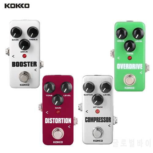 KOKKO Guitar Effect Pedals Compressor Overdrive Booster Distortion Effect Pedal Board 10 Isolated Output Pedal Power Supply