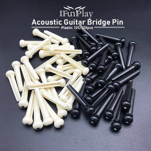 120/500pcs Acoustic Guitar Bridge Pin Plastic 6 String Guitar Bridge Pin with Dot Inlay for Folk Guitar Guitar Accessories