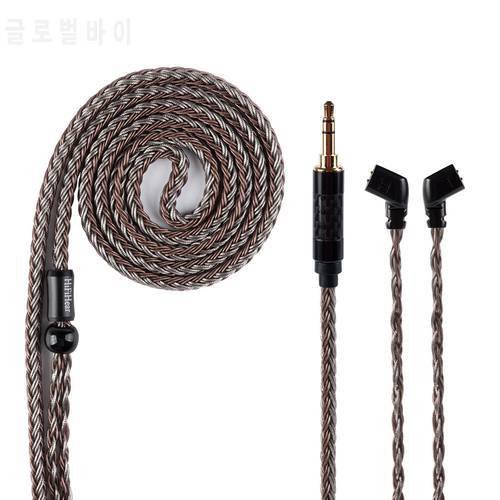 HiFiHear 16 Core Silver Plated Balanced Cable 2.5/3.5/4.4MM With MMCX/2PIN/QDC for BLON BL-01 BL-03 KZ EDX ZSTX CCA CA16 CKX C12