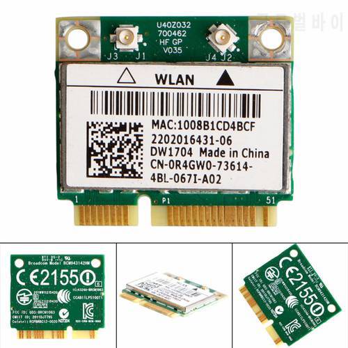 DW1704 R4GW0 BCM943142HM Wireless WiFi 300Mbps Bluetooth 4.0 MiniPCI-E Card New shipping