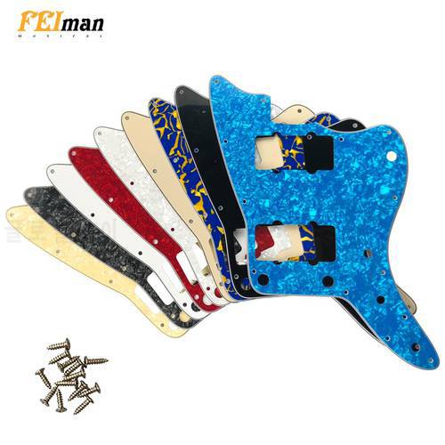 Pleroo Guitar Accessories Pickguards With 13 Screws For Jazzmaster Guitar Without Upper Control Button Best Quality Replacement