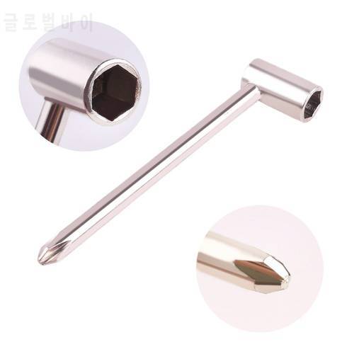 7mm Truss Rod Wrench with Screwdriver Neck Wrench Silver Metal Tool Adjustable For PRS Electric Guitar