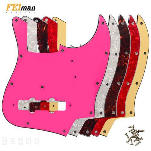 Feiman Guitar Parts Custom Pickguards Standard 4 String For Fender MIJ Japan Jazz Bass JB Guitar Scratch Plate 11 Screws