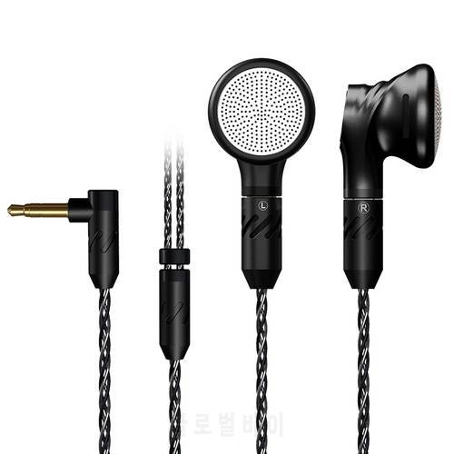 BGVP DX5 Flat Head Plug Earburd Metal Earphone Stereo Music Mmcx Earphone High Quality DIY Headset