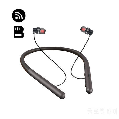 Arikasen MP3 Player earphone sport Wireless earphone neckband Bluetooth earphone Earbuds Headset With Mic For iphone smart phone
