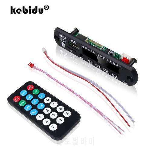 kebidu Bluetooth 12V TF FM Radio Audio MP3 Player AUX 3.5MM MP3 Module Decoder Board USB Power Supply Car Remote Music Speaker