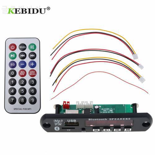 kebidu 5-12V USB TF FM Radio Decoder Wireless Bluetooth 4.1 Audio Board Module MP3 Player LED MP3 decoder board AUX for Car Kit