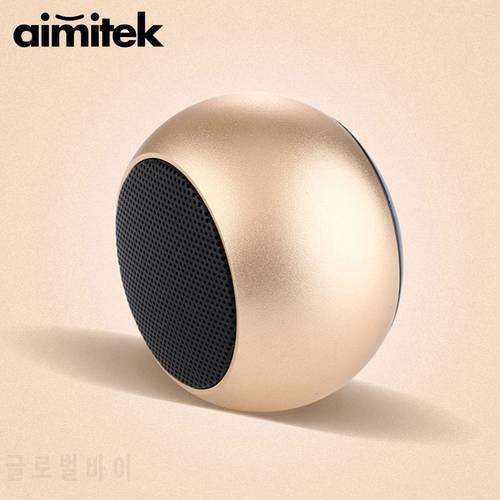 Aimitek Mini TWS Portable Bluetooth Speaker True Wireless Stereo Subwoofer Handsfree Loudspeaker with Mic for Smartphones