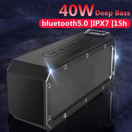 Wireless Bluetooth Speaker 50W Portable Column TWS Super Bass Soundbar for Computer HIFI Stereo Waterproof Sound Box TF AUX USB