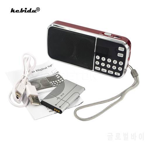 kebidu Mini Speaker MP3 Audio Player Flashlight Amplifier Micro SD TF FM Radio Fashion L-088 Portable HIFI Speaker