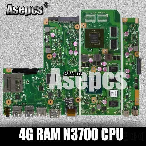 For Asus X540S X540 X540SC Laptop motherboard 2GB 4GB RAM N3050 N3060 N3700 N3710 CPU X540SC original Notebook mainboard