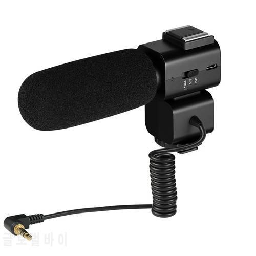 Ordro Video Recording Microphone, Cardioid Directivity Vlog Microphone for DSLR Camera/DV Camcorder