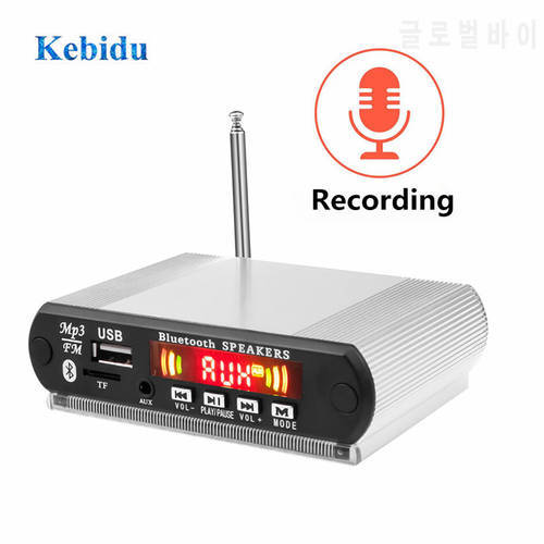 KEBIDU Handfree Call MP3 WMA Decoder Board Audio Module USB TF Radio Music Bluetooth MP3 Player Remote Control Records