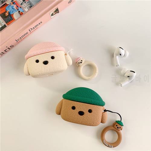 Cute Animal Poodle Teddy Dog Puppy Headphone Case For Apple Airpods Pro Lovely Silicone Protection Earphone Cover Accessories