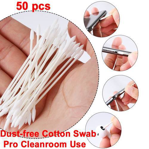 50PCS Swab For AirPods Earphone Phone Charge Port Apple Airpods For Apple Airpods Case Cotton Disposable Stick Cleaning Tool