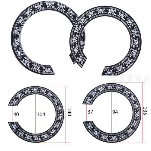 2019 New 94mm 104mm Hard PVC Guitar Circle Sound Hole Rosette Inlay for Acoustic Guitars Decal Accessories