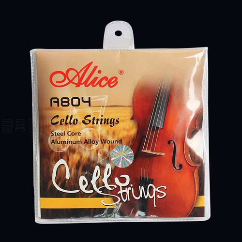 Cello Strings A/D/G/C 4pcs Set Steel Core Aluminum Alloy Wound Fits 4/4 3/4 1/2 Size Violoncelo