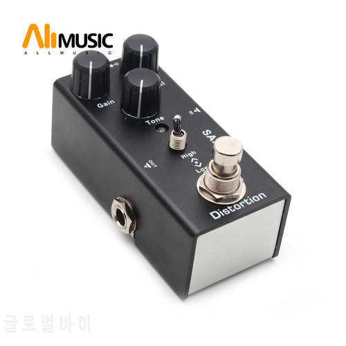 SAPHUE Electric Guitar Distortion Pedal Gain/Level/Tone Knob High/Low Frequency Effect Pedal Mini Single Type DC 9V True Bypass