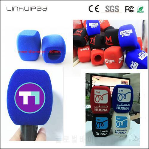 Linhuipad Custom LOGO TV handheld interview microphone windscreen windshield mic foam cover