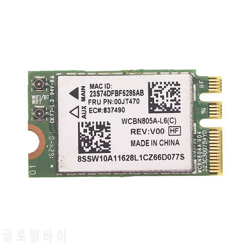 For QCNFA34AC AC+BT4.0 WiFi Card For Lenovo IdeaPad G70-80 Series FRU 00JT470 00JT471 WCBN805A-L6(C)