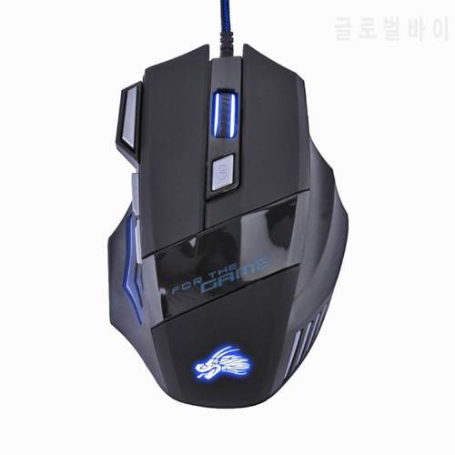 5500DPI LED Optical USB Wired Gaming Mouse 7 Buttons Gamer Computer Mice for computer laptop desktop PC Game Accessories Hot