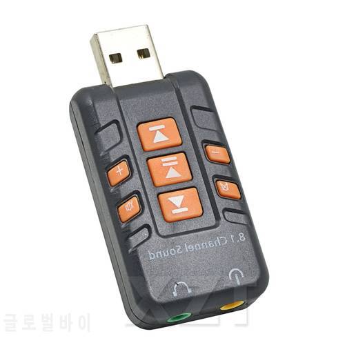 Hot Sale USB to 3D Audio External USB Sound Card 8.1 Channel Adapter tarjeta de sonido for Windows Vista/XP Win7 Win8