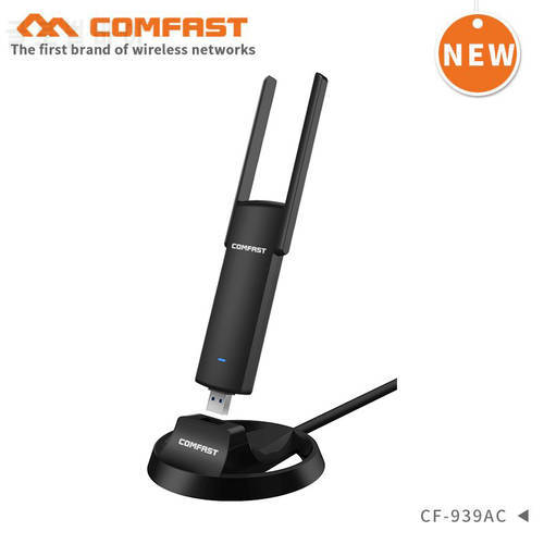 CF-939AC 1900Mbps gigabit usb wifi adapter 2.4G & 5Ghz AC Gaming Network Card with USB3.0 base AP extension cable DUAL antennas