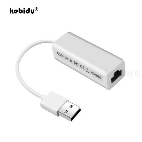 kebidu USB2.0 to Ethernet Network LAN Adapter Card 10Mbps Adapter for windows7 Super Speed USB 2.0 to RJ45 PC Laptop LAN adapter