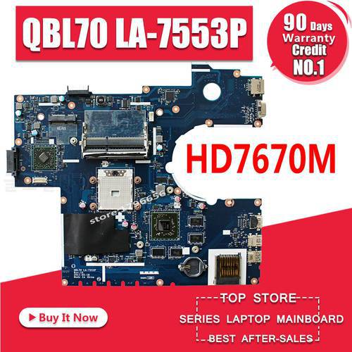 K73TA Motherboard QBL70 HM7670M For Asus K73T X73T LA-7553P K73TK R73T laptop Motherboard K73TA Mainboard K73TA Motherboard