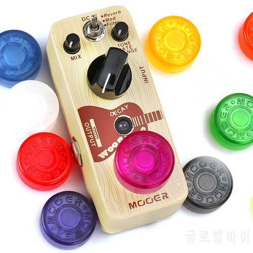 1 Piece Candy Color Electric Guitar Effect Pedal Mooer Candy Cover Cap Footswitch Topper Plastic Bumpers For Guitar Effect Pedal