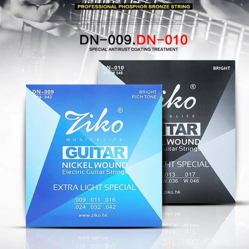 ZIKO Electric Guitar Strings Extra Light DN Series 009-042 And 010-046 Inch Nickel Wound Hexangon Alloy Core