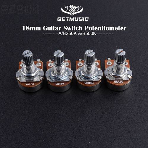 2Pcs Split shaft 18mm A500K/B500K/A250K/B250K Guitar Volume Tone Pots Potentiometer for ELectric Guitar Bass