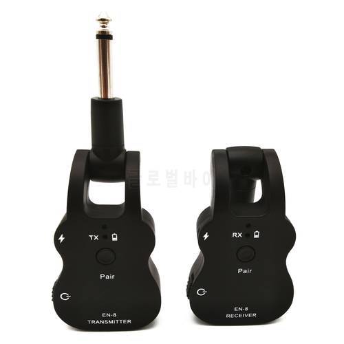 UHF Wireless Audio Transmitter Receiver System USB Rechargeable Pick Up for Electric Guitar Accessory Bass Musical Instrument