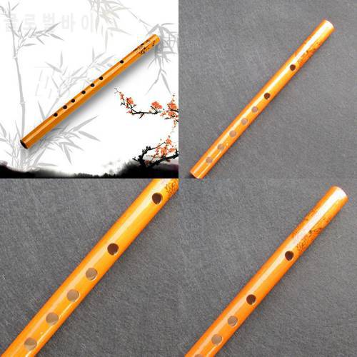 Chinese Traditional 6 Holes Bamboo Flute Vertical Flute Clarinet Student Musical Instrument Wooden Color