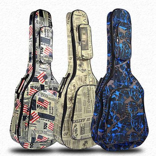 40 / 41 Inch Guitar Case Waterproof Guitar Bag Backpack 600D Oxford Acoustic Folk Guitar Gig Bag Cover With Shoulder Straps