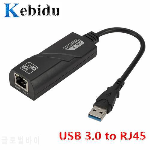 KEBIDU USB 3.0 to Gigabit Ethernet RJ45 LAN (10/100/1000) Mbps Network Adapter Hight Speed For MacBook Air For PC Laptop Win